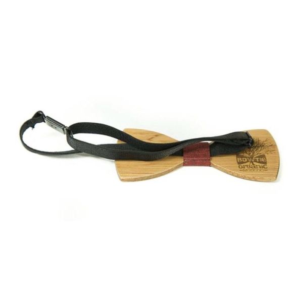 Gorgeous Wood Bowtie Modgoo Anker Red father s day - Picture 3 of 6